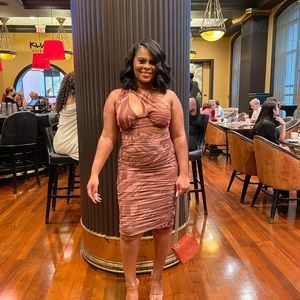 Brown marble dress